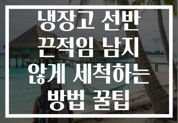 냉장고 선반 끈적임 남지 않게 세척하는 방법 꿀팁