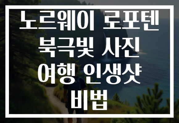 노르웨이 로포텐 북극빛 사진 여행 인생샷 비법