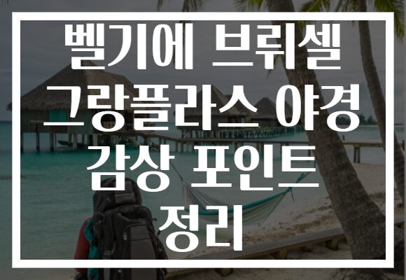 벨기에 브뤼셀 그랑플라스 야경 감상 포인트 정리