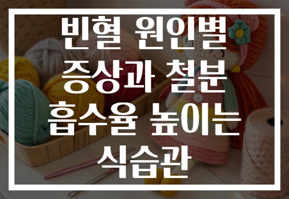 빈혈 원인별 증상과 철분 흡수율 높이는 식습관