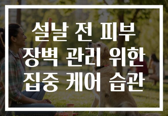 설날 전 피부 장벽 관리 위한 집중 케어 습관