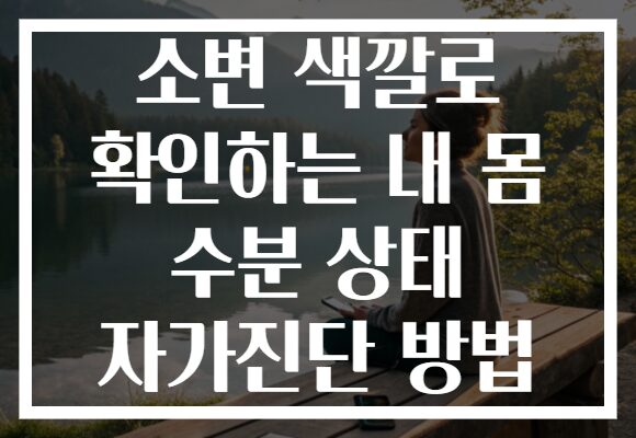 소변 색깔로 확인하는 내 몸 수분 상태 자가진단 방법