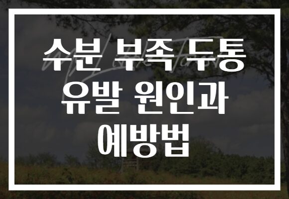 수분 부족 두통 유발 원인과 예방법