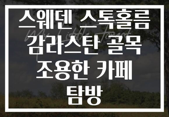 스웨덴 스톡홀름 감라스탄 골목 조용한 카페 탐방