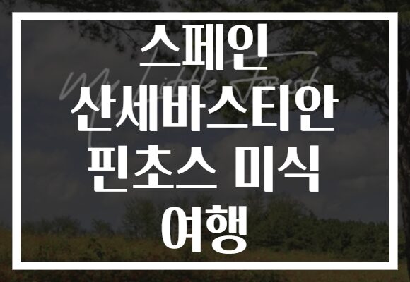 스페인 산세바스티안 핀초스 미식 여행