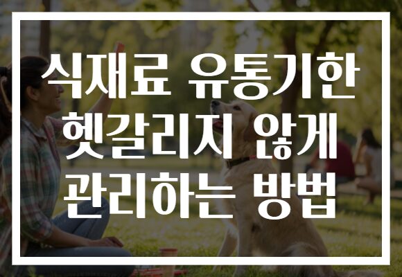 식재료 유통기한 헷갈리지 않게 관리하는 방법