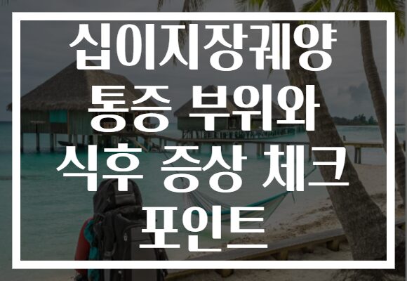 십이지장궤양 통증 부위와 식후 증상 체크 포인트