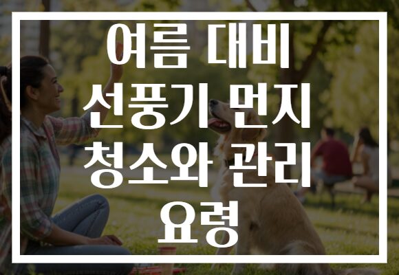 여름 대비 선풍기 먼지 청소와 관리 요령