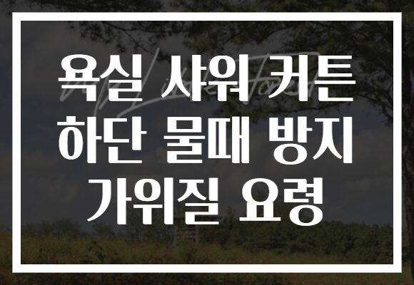 욕실 샤워 커튼 하단 물때 방지 가위질 요령