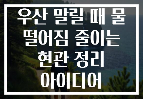 우산 말릴 때 물 떨어짐 줄이는 현관 정리 아이디어