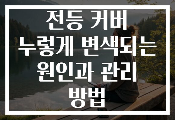전등 커버 누렇게 변색되는 원인과 관리 방법