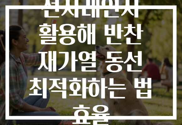 전자레인지 활용해 반찬 재가열 동선 최적화하는 법 효율