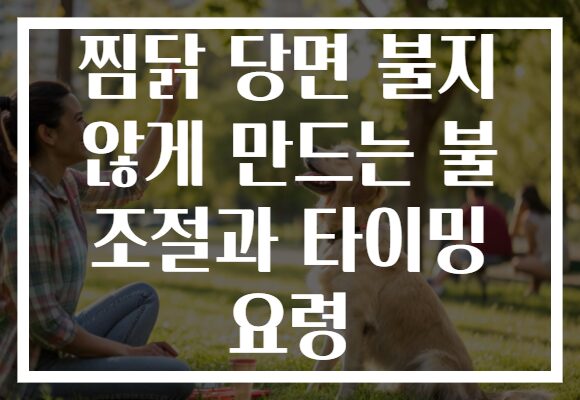 찜닭 당면 불지 않게 만드는 불 조절과 타이밍 요령