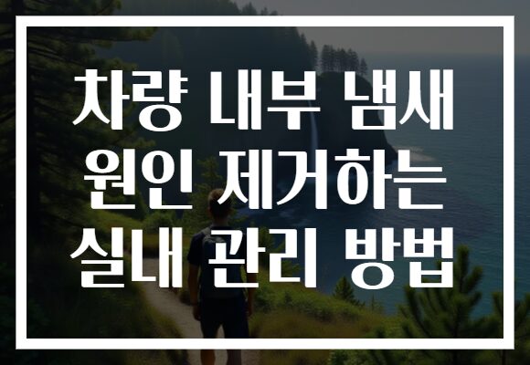 차량 내부 냄새 원인 제거하는 실내 관리 방법