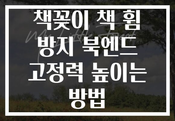 책꽂이 책 휨 방지 북엔드 고정력 높이는 방법