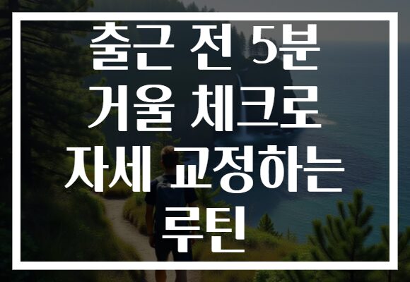 출근 전 5분 거울 체크로 자세 교정하는 루틴