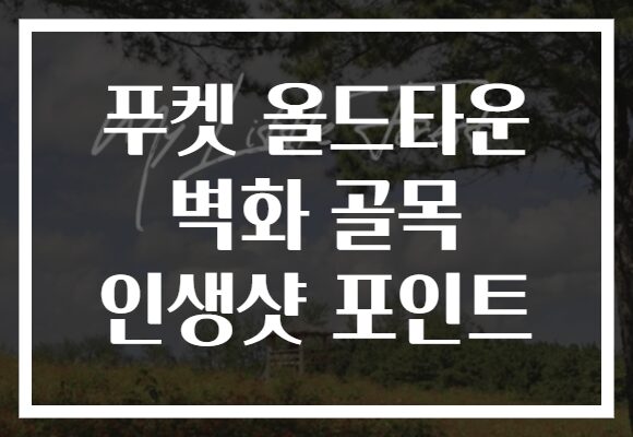 푸켓 올드타운 벽화 골목 인생샷 포인트