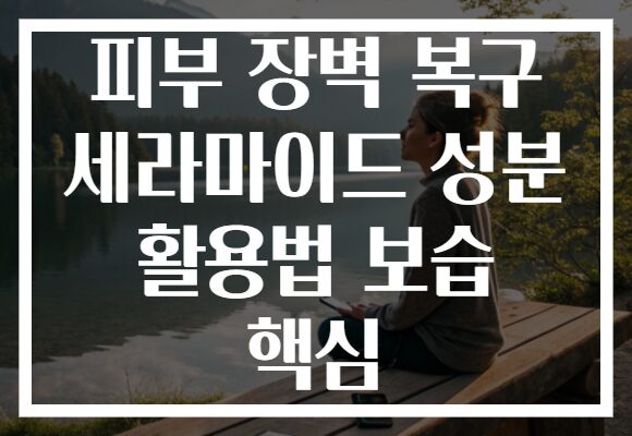 피부 장벽 복구 세라마이드 성분 활용법 보습 핵심