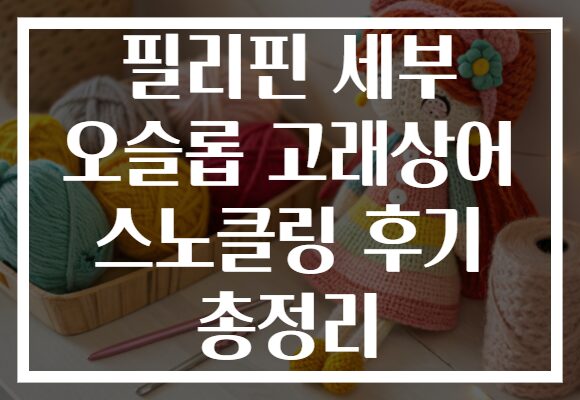 필리핀 세부 오슬롭 고래상어 스노클링 후기 총정리