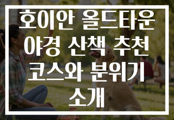호이안 올드타운 야경 산책 추천 코스와 분위기 소개