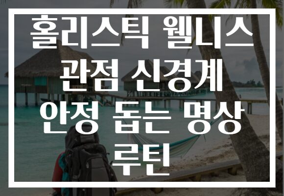 홀리스틱 웰니스 관점 신경계 안정 돕는 명상 루틴