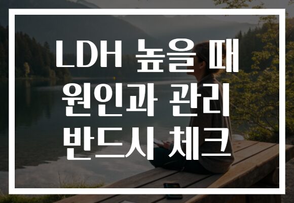 LDH 높을 때 원인과 관리 반드시 체크