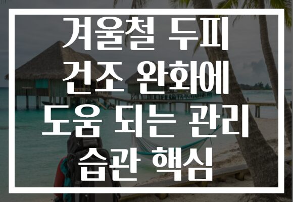 겨울철 두피 건조 완화에 도움 되는 관리 습관 핵심