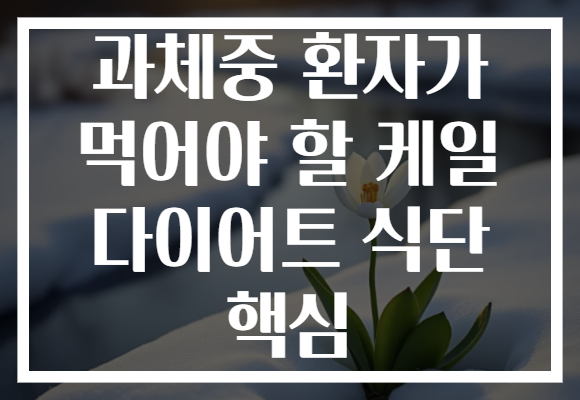 과체중 환자가 먹어야 할 케일 다이어트 식단 핵심