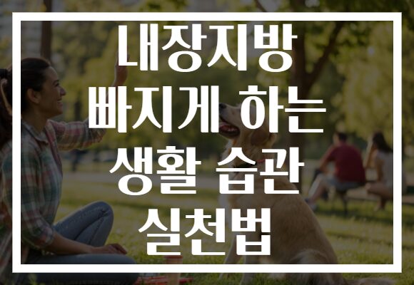 내장지방 빠지게 하는 생활 습관 실천법