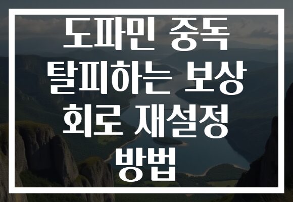도파민 중독 탈피하는 보상 회로 재설정 방법
