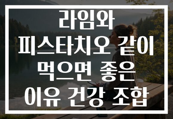 라임와 피스타치오 같이 먹으면 좋은 이유 건강 조합