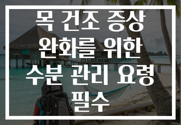 목 건조 증상 완화를 위한 수분 관리 요령 필수