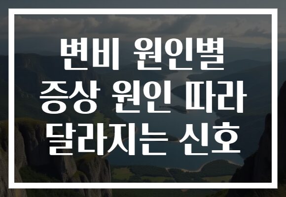 변비 원인별 증상 원인 따라 달라지는 신호