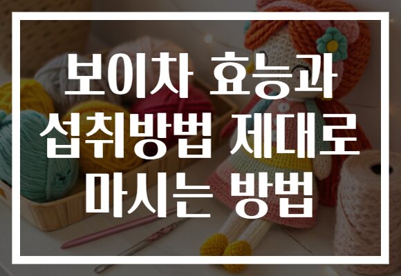 보이차 효능과 섭취방법 제대로 마시는 방법