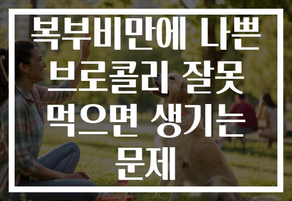 복부비만에 나쁜 브로콜리 잘못 먹으면 생기는 문제
