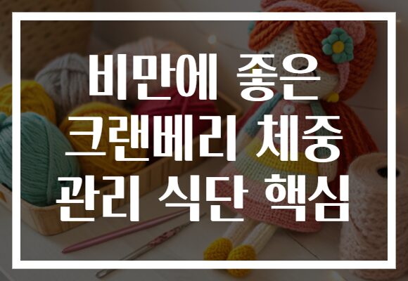 비만에 좋은 크랜베리 체중 관리 식단 핵심