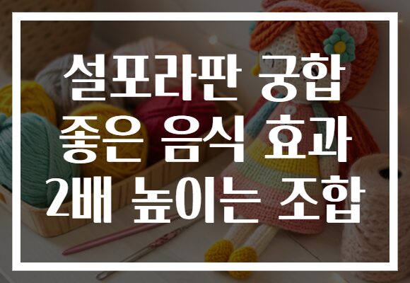 설포라판 궁합 좋은 음식 효과 2배 높이는 조합