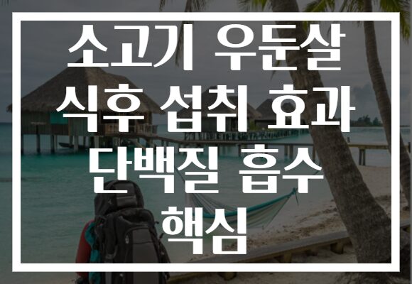 소고기 우둔살 식후 섭취 효과 단백질 흡수 핵심