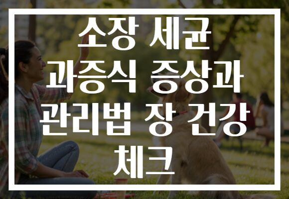 소장 세균 과증식 증상과 관리법 장 건강 체크
