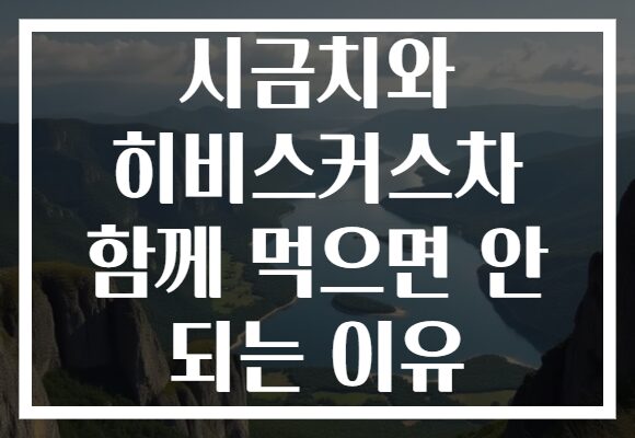 시금치와 히비스커스차 함께 먹으면 안 되는 이유