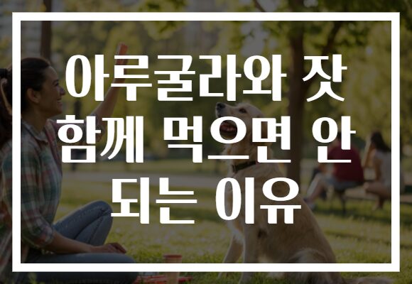 아루굴라와 잣 함께 먹으면 안 되는 이유