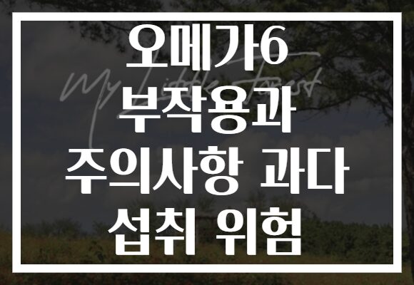 오메가6 부작용과 주의사항 과다 섭취 위험