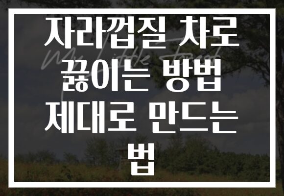 자라껍질 차로 끓이는 방법 제대로 만드는 법