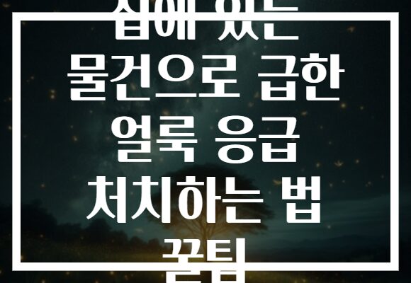 집에 있는 물건으로 급한 얼룩 응급 처치하는 법 꿀팁