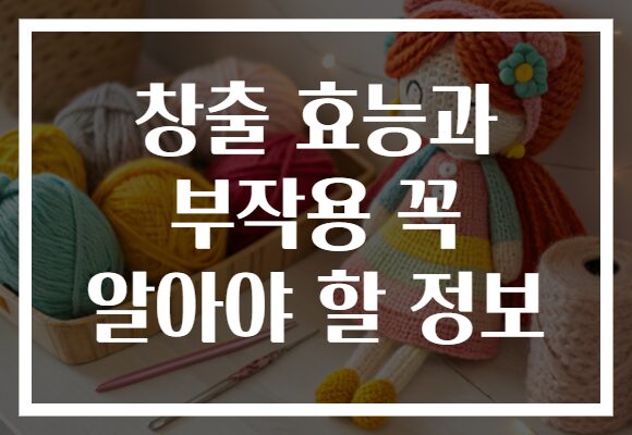 창출 효능과 부작용 꼭 알아야 할 정보