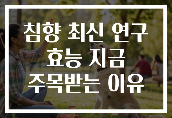 침향 최신 연구 효능 지금 주목받는 이유