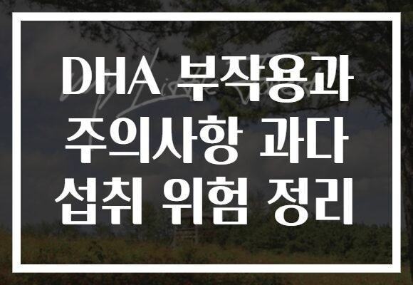 DHA 부작용과 주의사항 과다 섭취 위험 정리