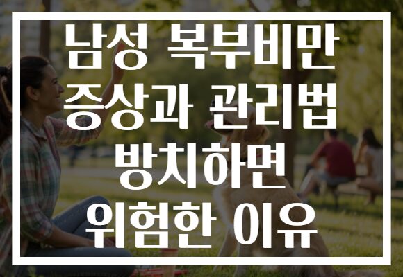 남성 복부비만 증상과 관리법 방치하면 위험한 이유