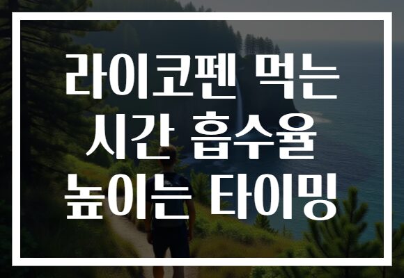 라이코펜 먹는 시간 흡수율 높이는 타이밍