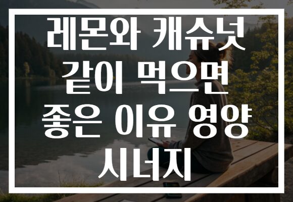 레몬와 캐슈넛 같이 먹으면 좋은 이유 영양 시너지